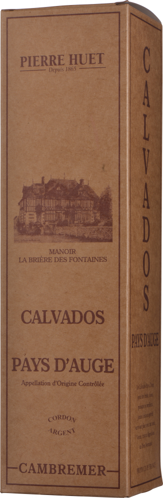 Pierre Huet Calvados Cordon Argent 20 Ans 0,7 Liter im Geschenkkarton