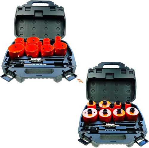 GRN Tools 551G-SET10 Jeu de 10 scies cloches bimétalliques dans un coffret (verrouillage en S)