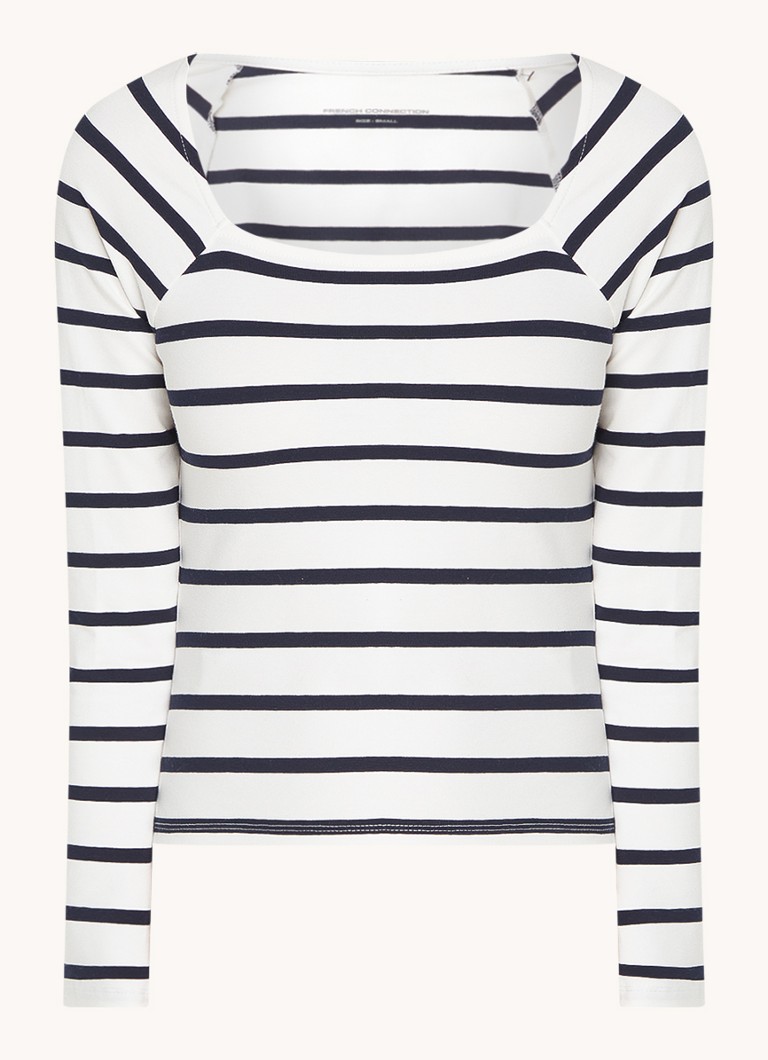 French Connection Rallie top with stripe print