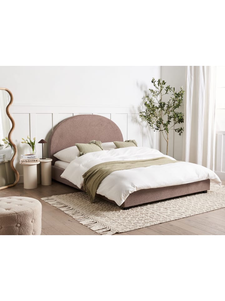 Beliani Doppelbett VAUCLUSE in Beige - (W) 154 x (H) 112 x (L) 214 cm günstig kaufen onesize
