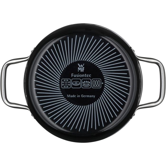 Fusiontec Essential Bratentopf mit Deckel, 20 cm, Black