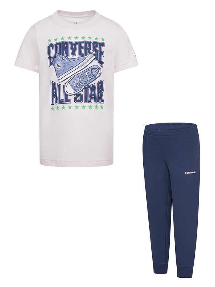 Converse 2tlg. Outfit in Weiß/ Dunkelblau günstig kaufen