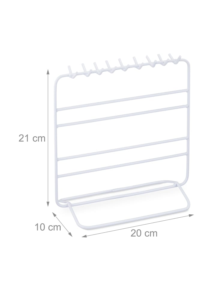 relaxdays Schmuckständer in Weiß - (B)20x (H)21 x (T)10 cm günstig kaufen onesize