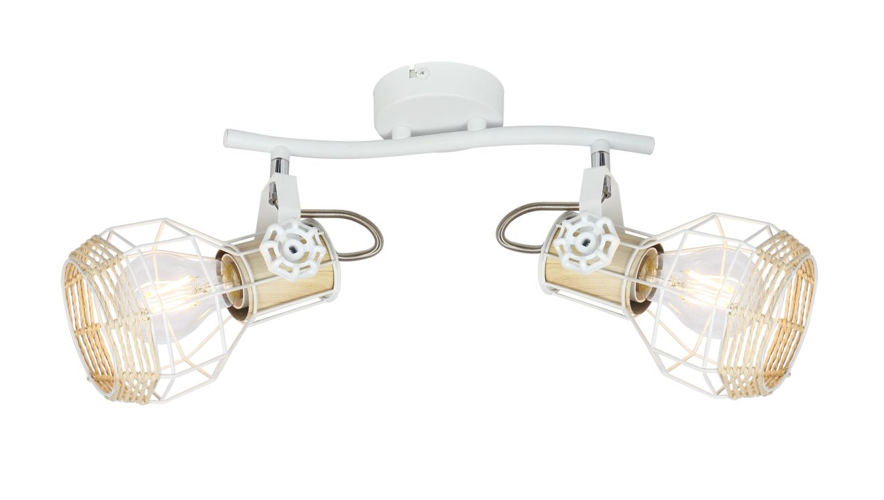 Globo Lighting - BANA - Strahler Metall weiß, 2x E27