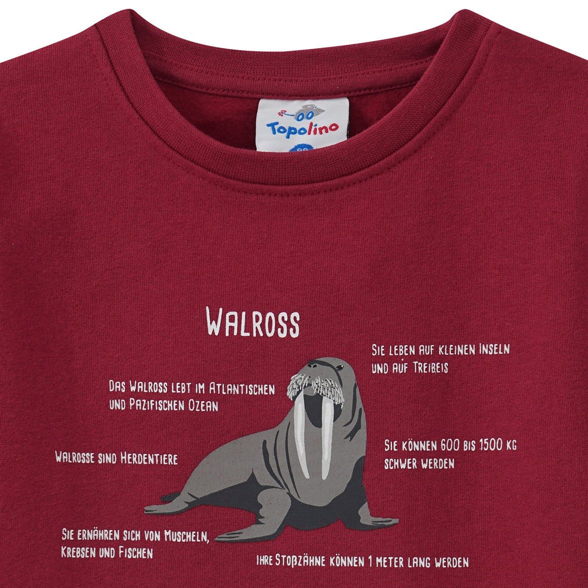 Kinder Sweatshirt mit Walross-Motiv