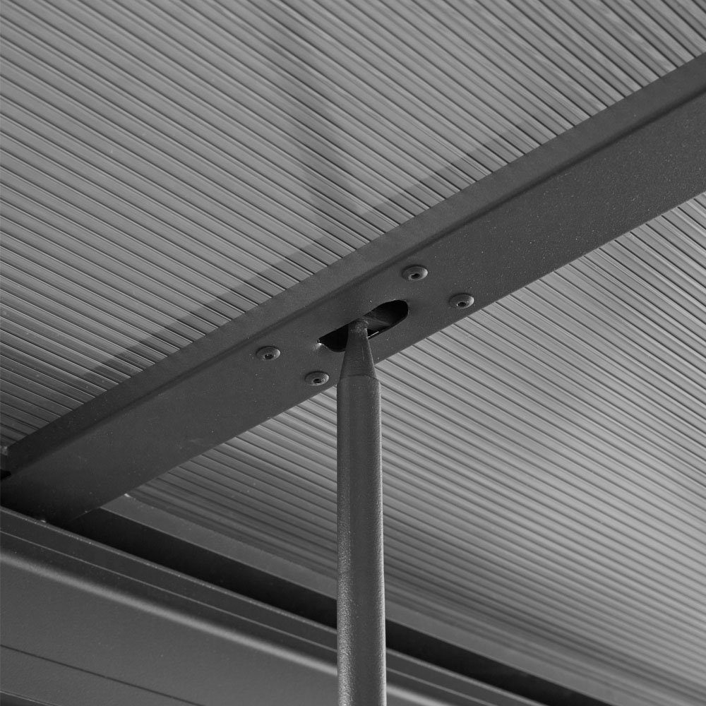 HOME DELUXE Terrassendach Terrassenüberdachung SOLIS DELUXE, BxT: 290.00x295.00 cm, (Komplettset), mit Schiebedach, inkl. Hohlstegkammerplatten, Überdach
