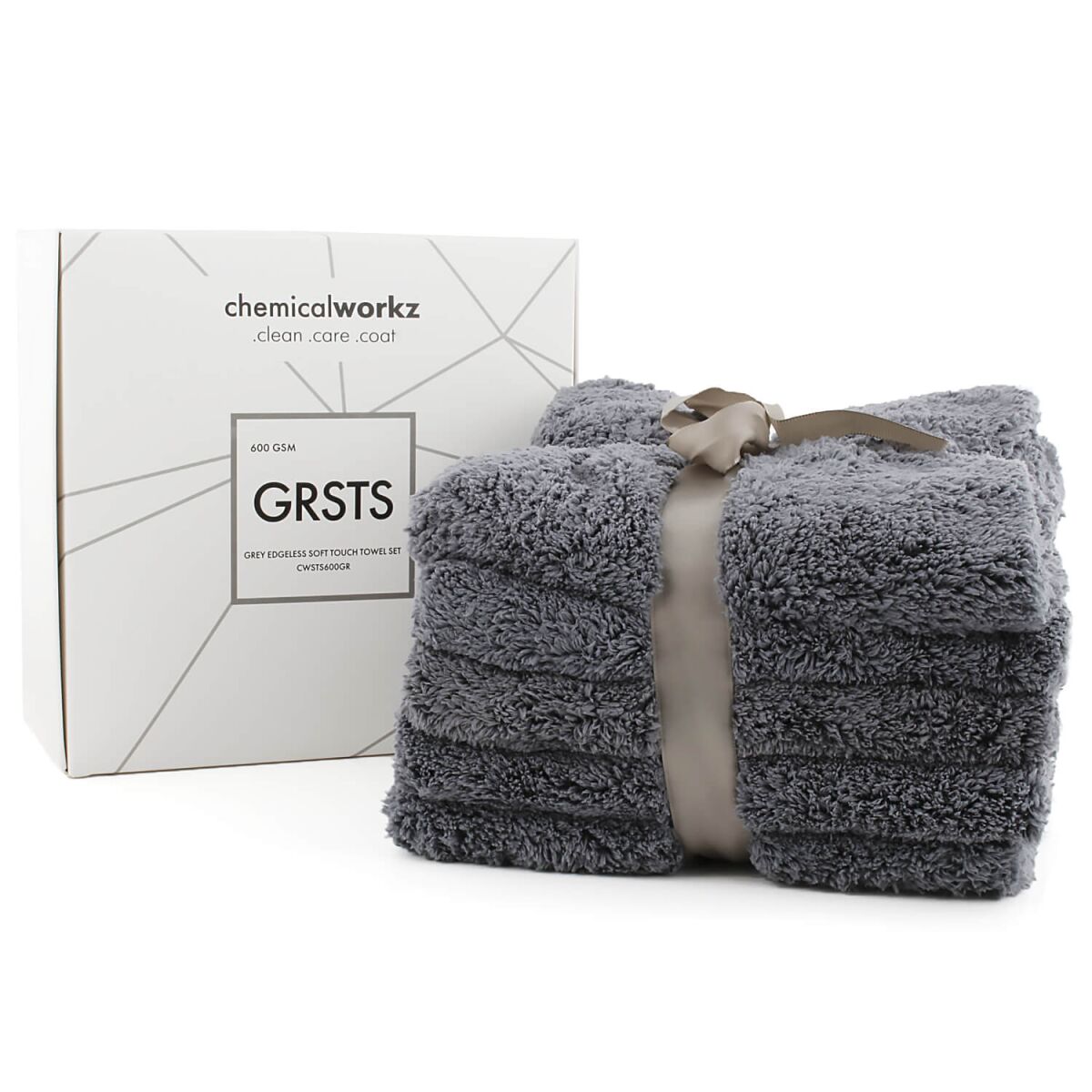 chemicalworkz Edgeless Plush Towel 600GSM Grau Poliertuch 40×40cm 5Stk.