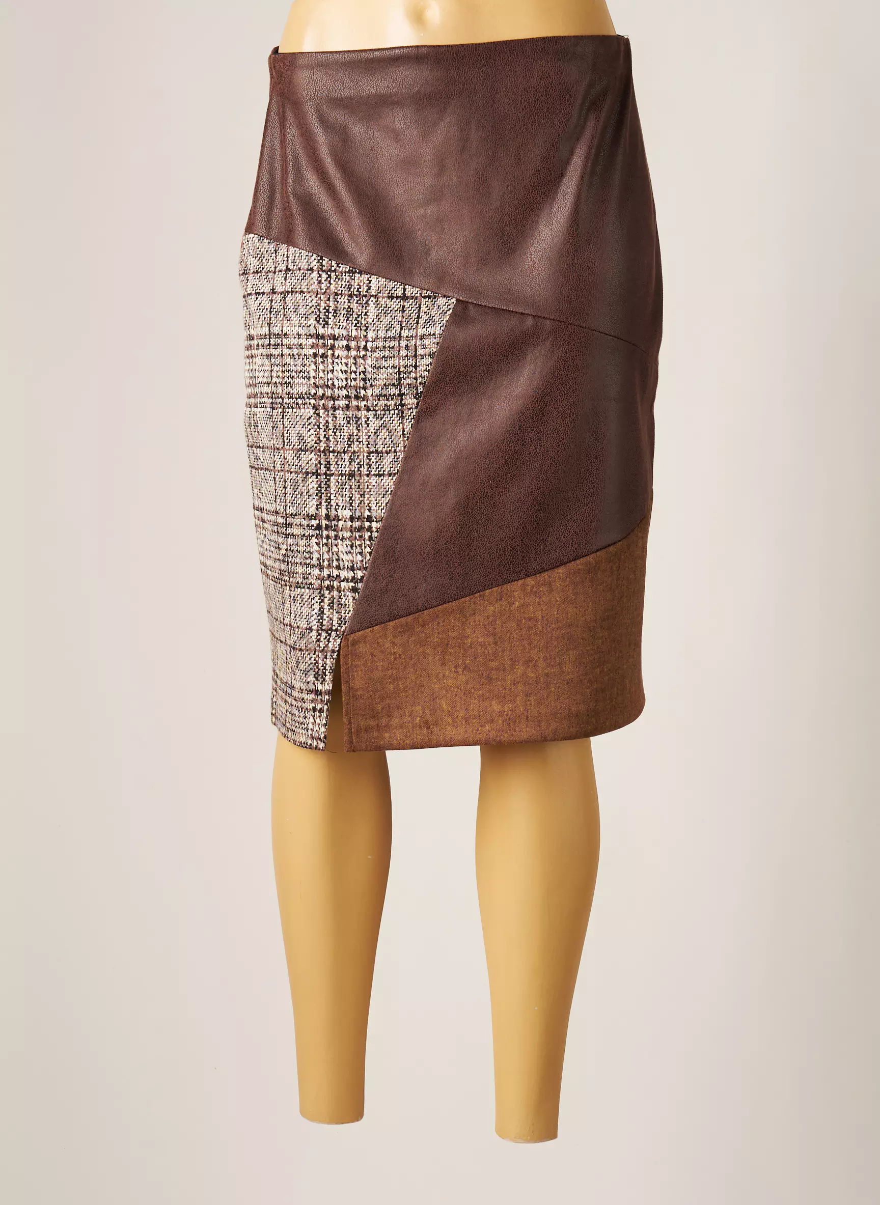 Meri Esca Jupes Mi Longues Femme couleur marron