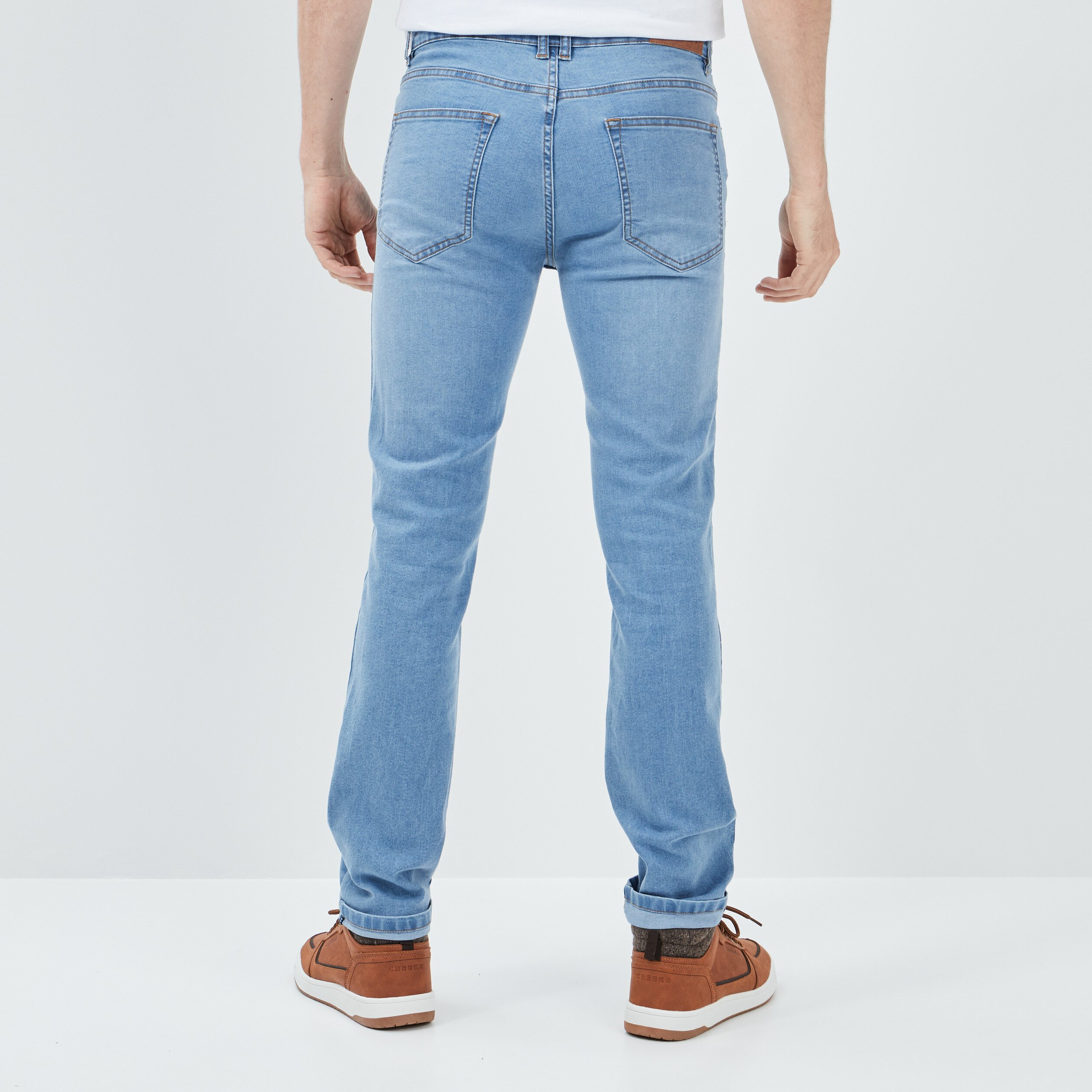 Jeans coupe skinny denim bleach homme | La Halle