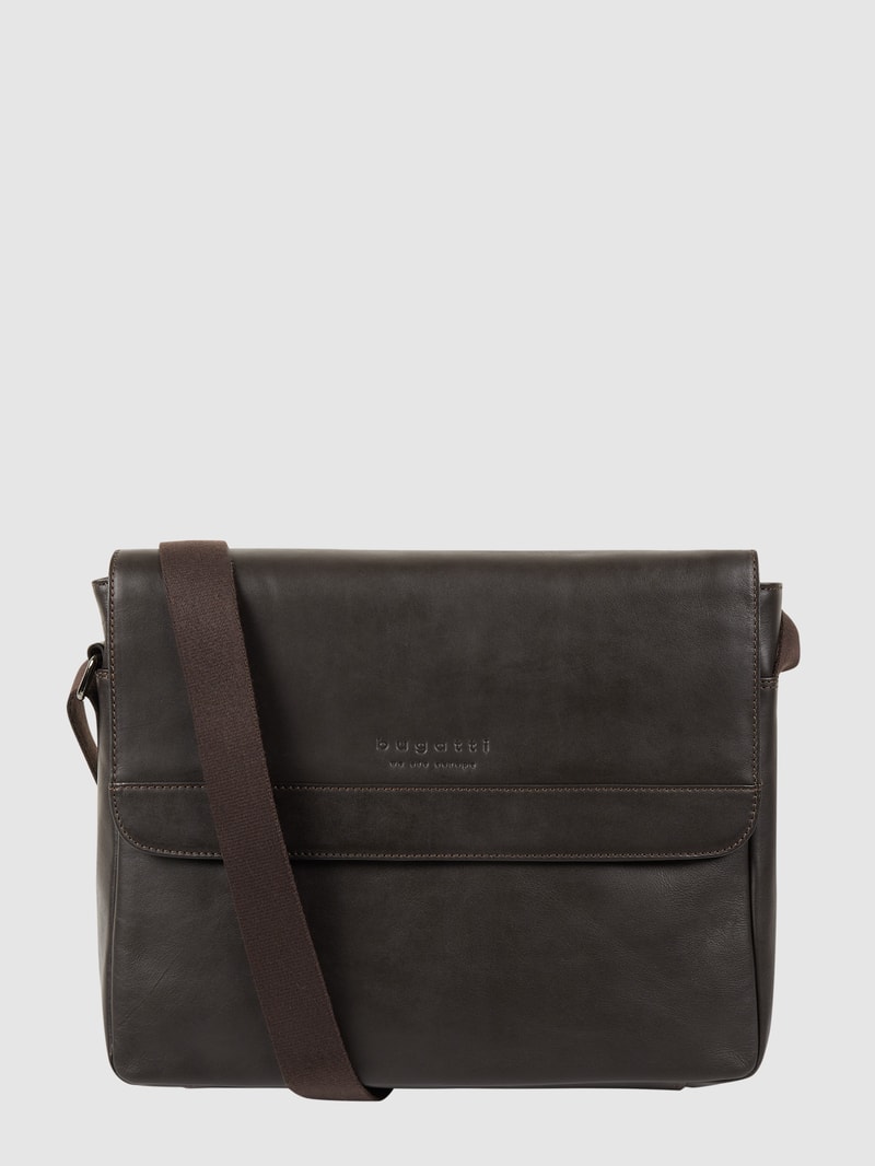 Messenger Bag aus Leder in dunkelbraun