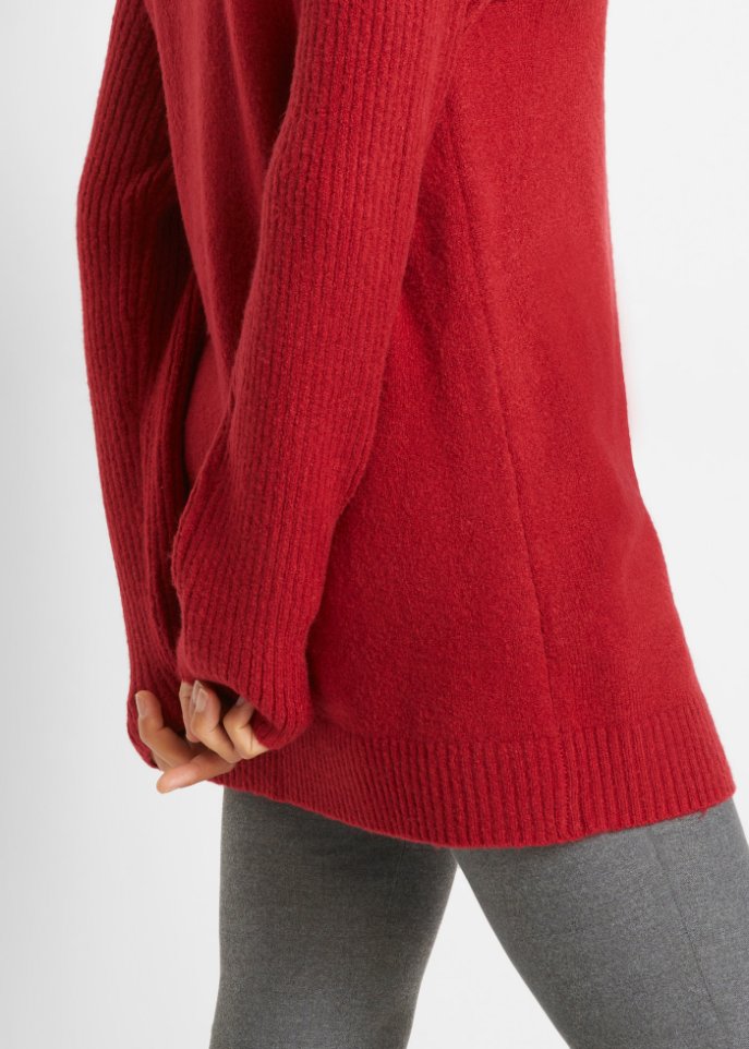 Longpullover mit Rollkragen