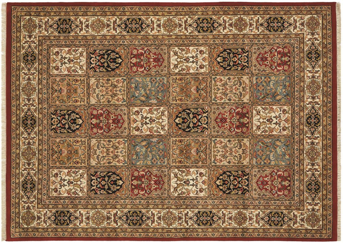 Teppich aus Indien Bachtiari rot 60 x 90 cm