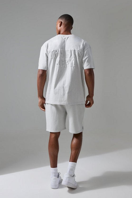 Man Active Oversize T-Shirt mit Training Dept Print