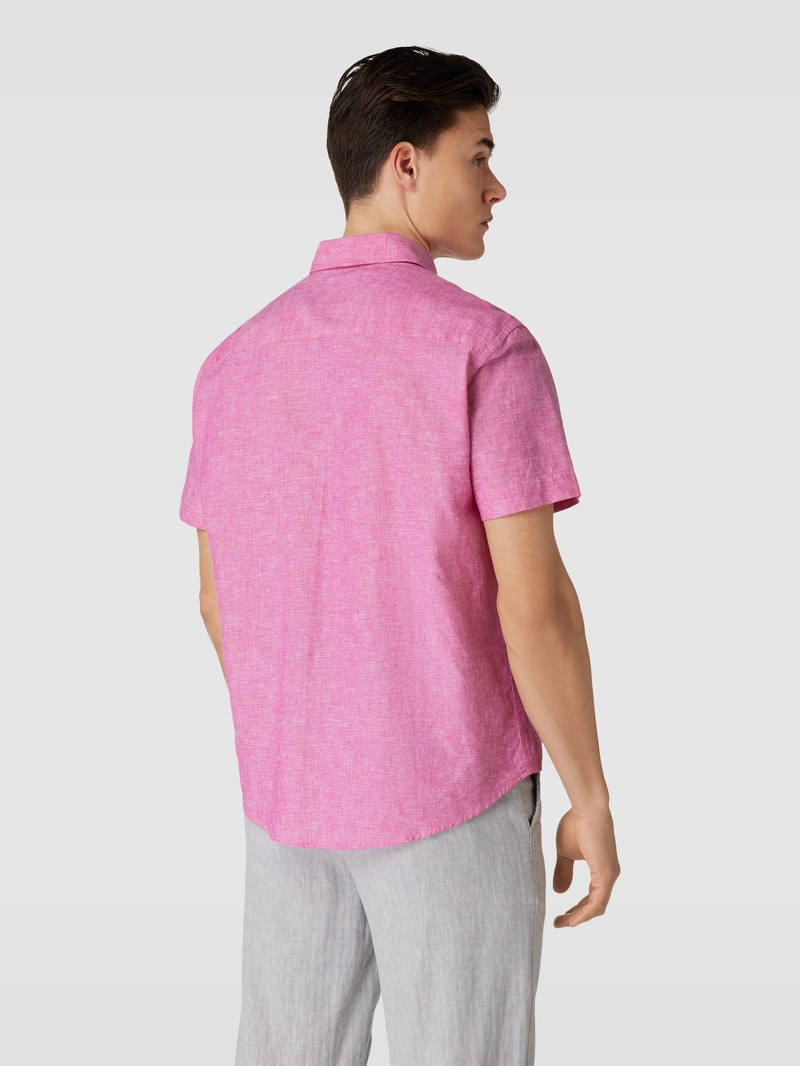 Freizeithemd aus Baumwolle mit Brusttasche in pink