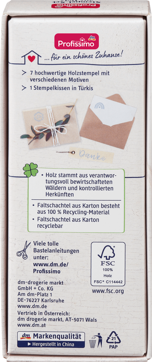 Stempel-Set aus Holz 8tlg., 1 St