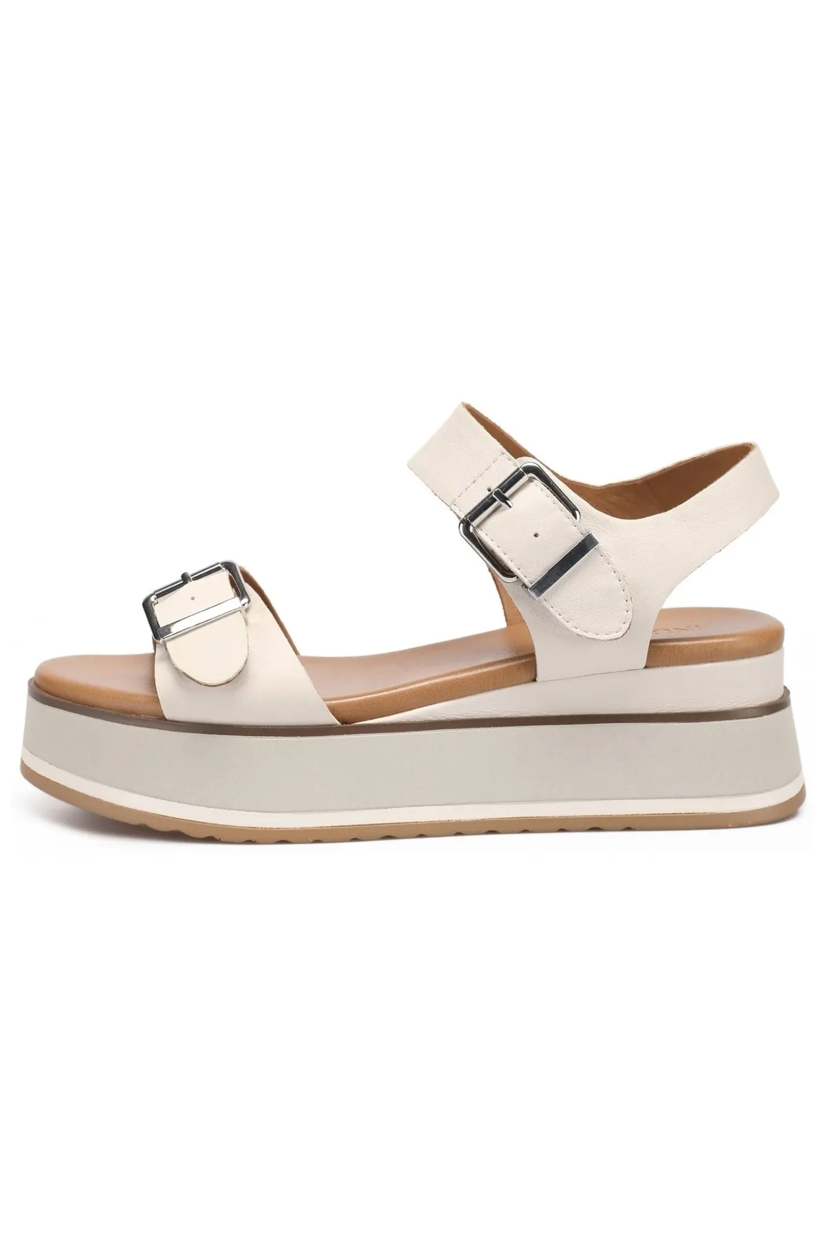 INUOVO  Sandalette - Grau - Flacher Absatz