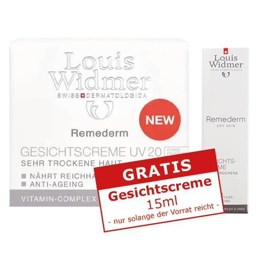 WIDMER Remederm Gesichtscreme UV 20 unparfümiert  50 ml  Creme