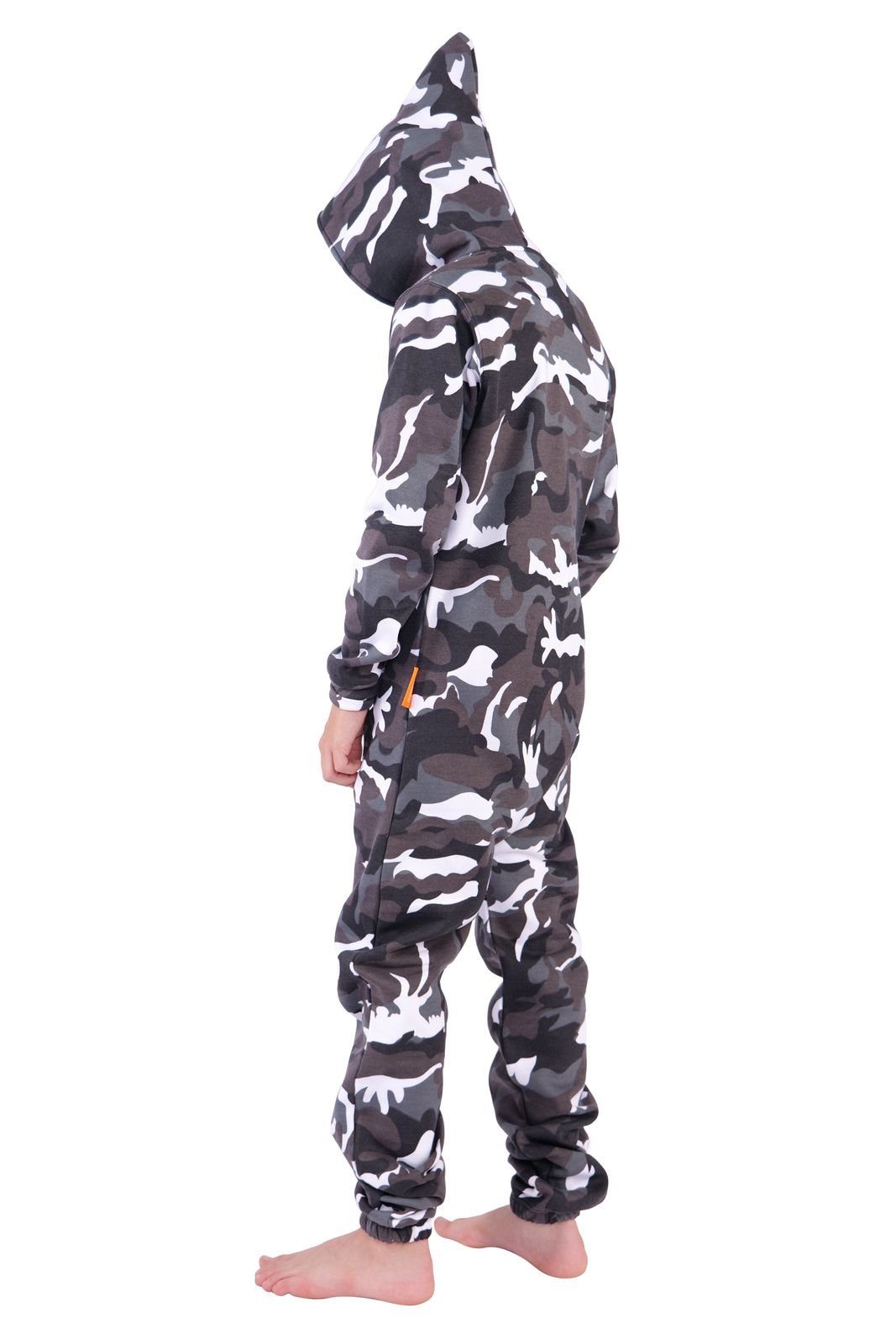 O'Poppy Jumpsuit Kinder camo urban grey (1-tlg) Zwergen Kapuze und Eingrifftaschen