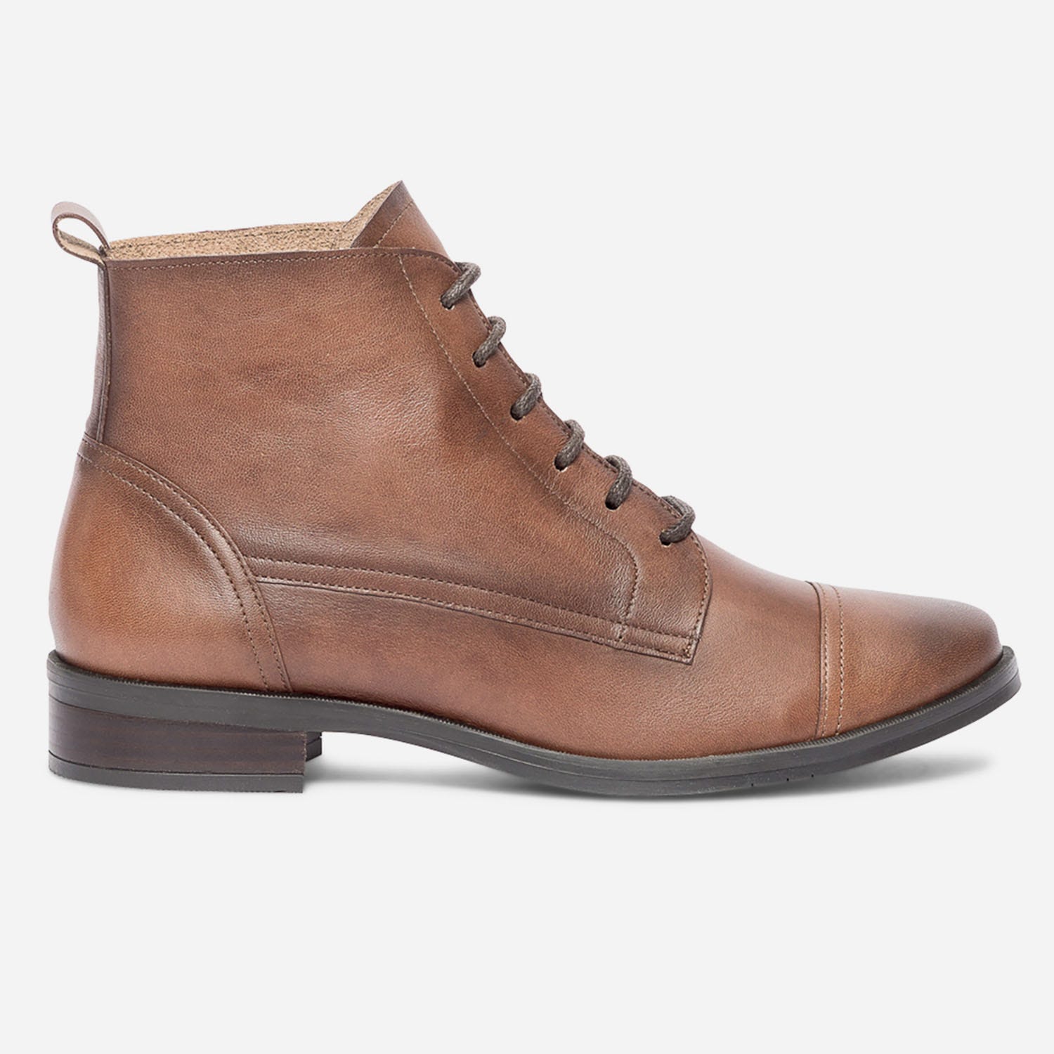 Bottine ERAM FLEX cognac en cuir éco-conçu