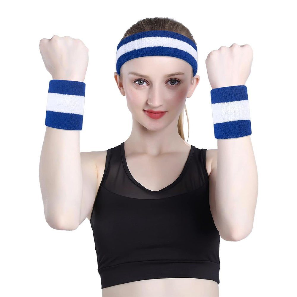 Sarfly Schweißband Schweißband Set,Sportstirnband Handgelenk
