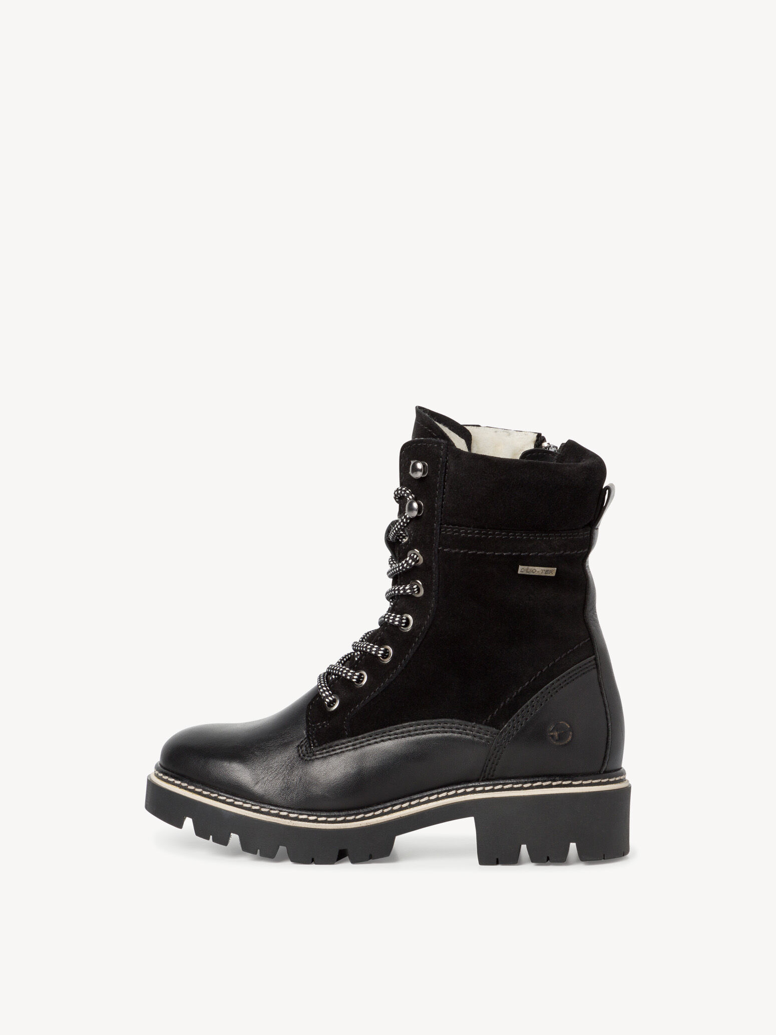 Bottine en cuir - noir doublure chaude