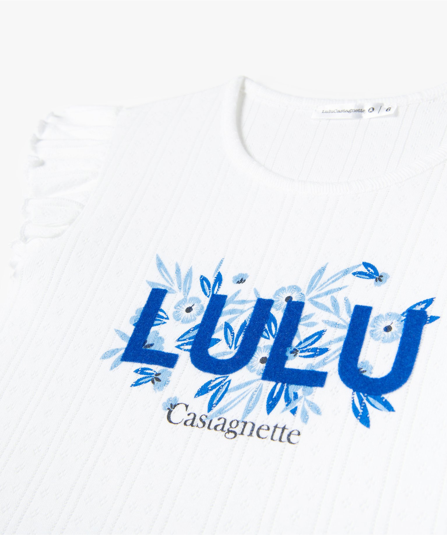 Pyjashort fille en maille fantaisie - LuluCastagnette blanc | GEMO