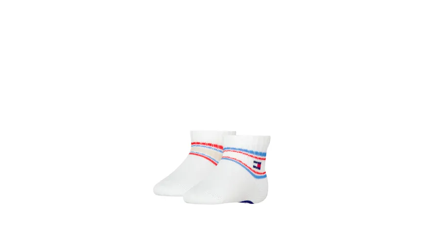 TOMMY HILFIGER Baby Socken Sport Stripe 2er Pack pink