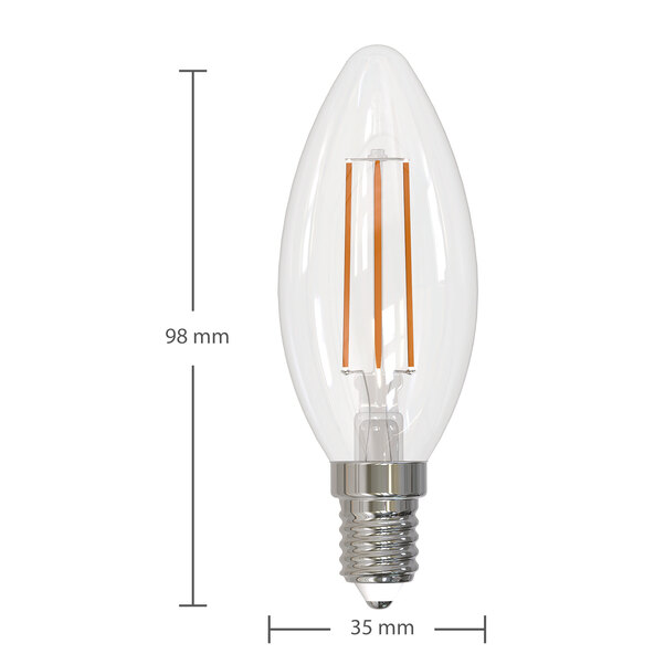 LED Retro-Leuchtmittel Kerze E14, 10er Set