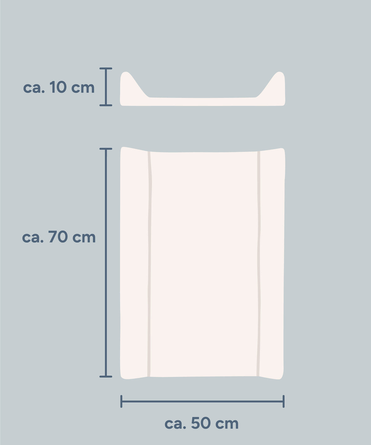 Wickelauflage abwaschbar 50 × 70 cm