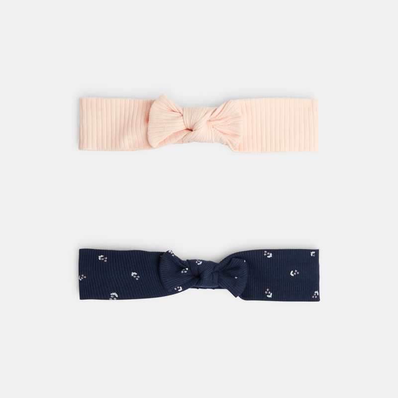 Headbands en maille (lot de 2) bleu bébé fille