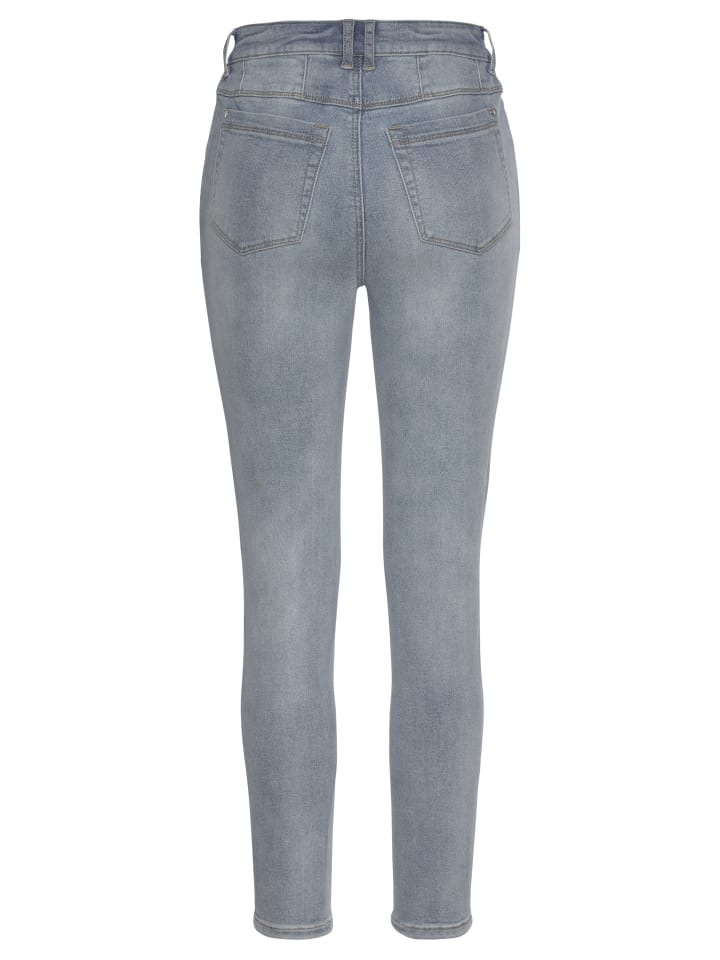 LASCANA Skinny-fit-Jeans in blue-washed günstig kaufen
