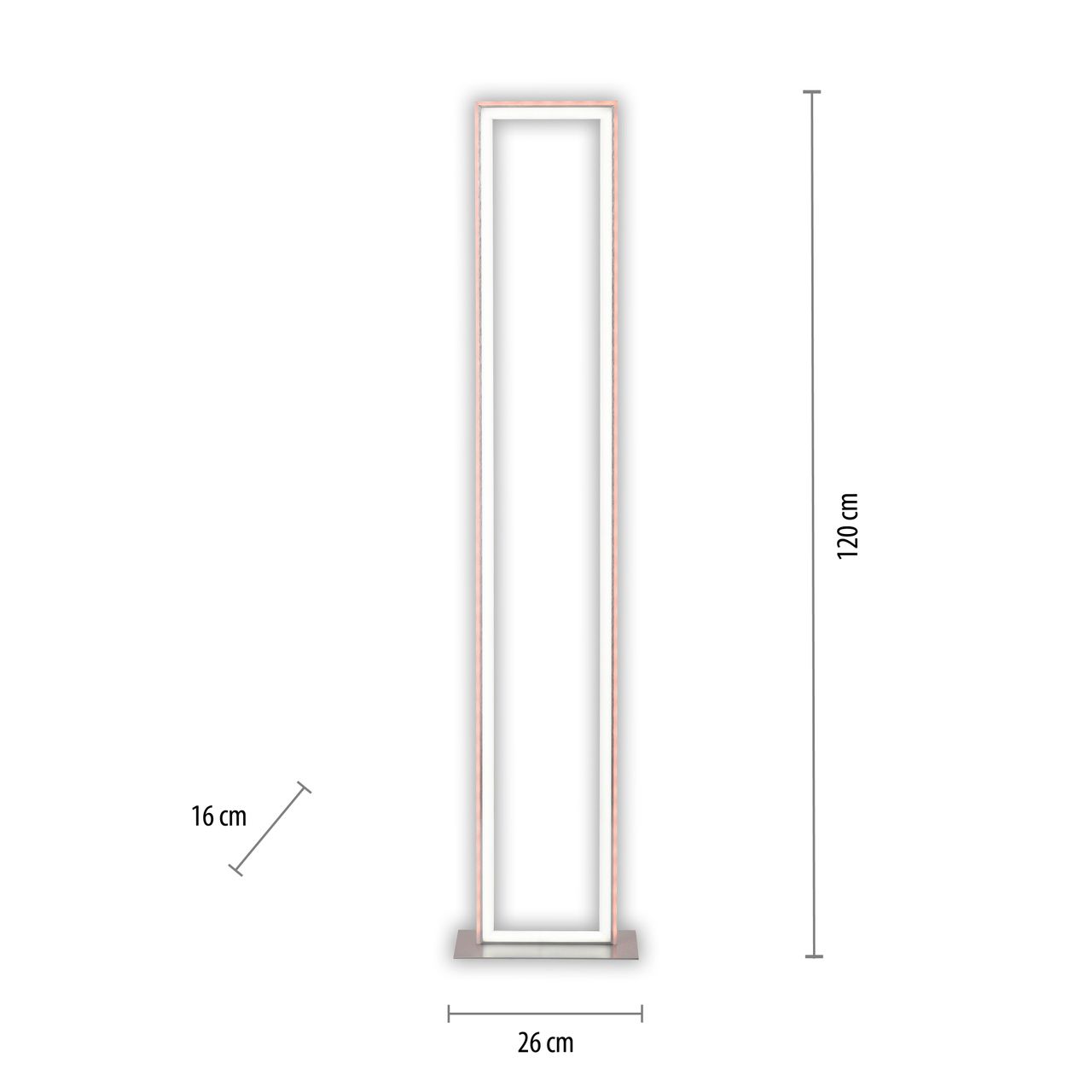 JUST LIGHT LeuchtenDirekt LED Stehleuchte FELIX60, Fronlight: CCT, Sidlight: RGB, dimmbar, IR-Fernbedienung, IP20