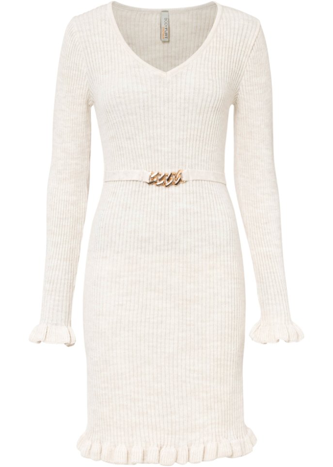 Strickkleid mit Gürtel