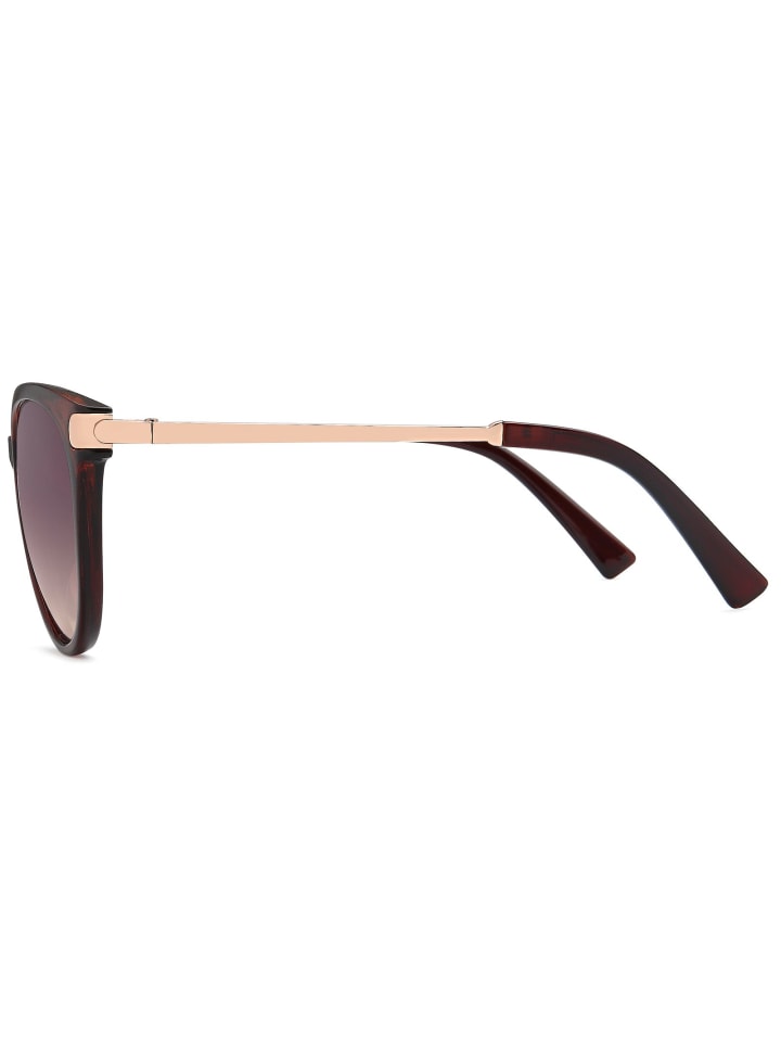 styleBREAKER Cateye Sonnenbrille in Braun-Gold / Braun Verlauf günstig kaufen onesize