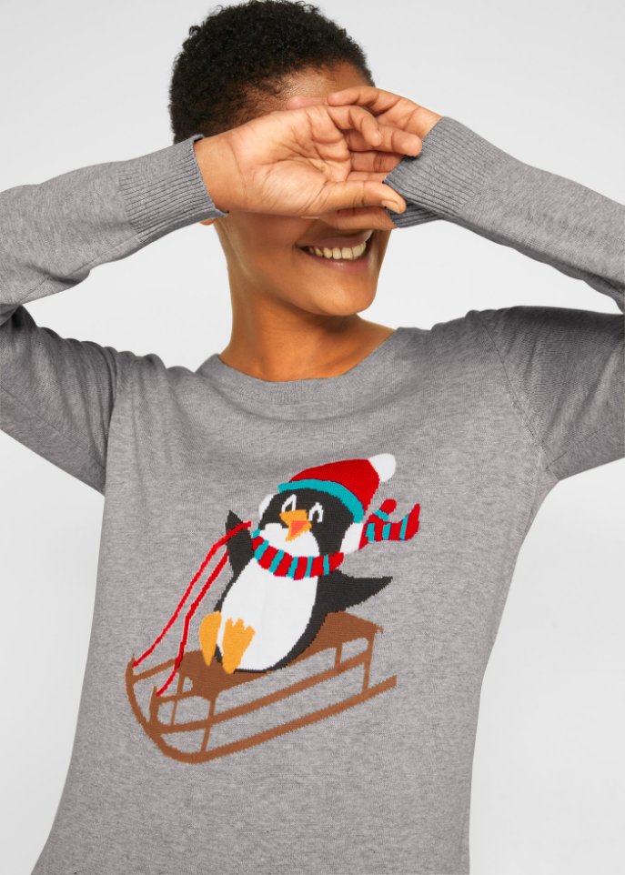 Feinstrick-Weihnachtspullover