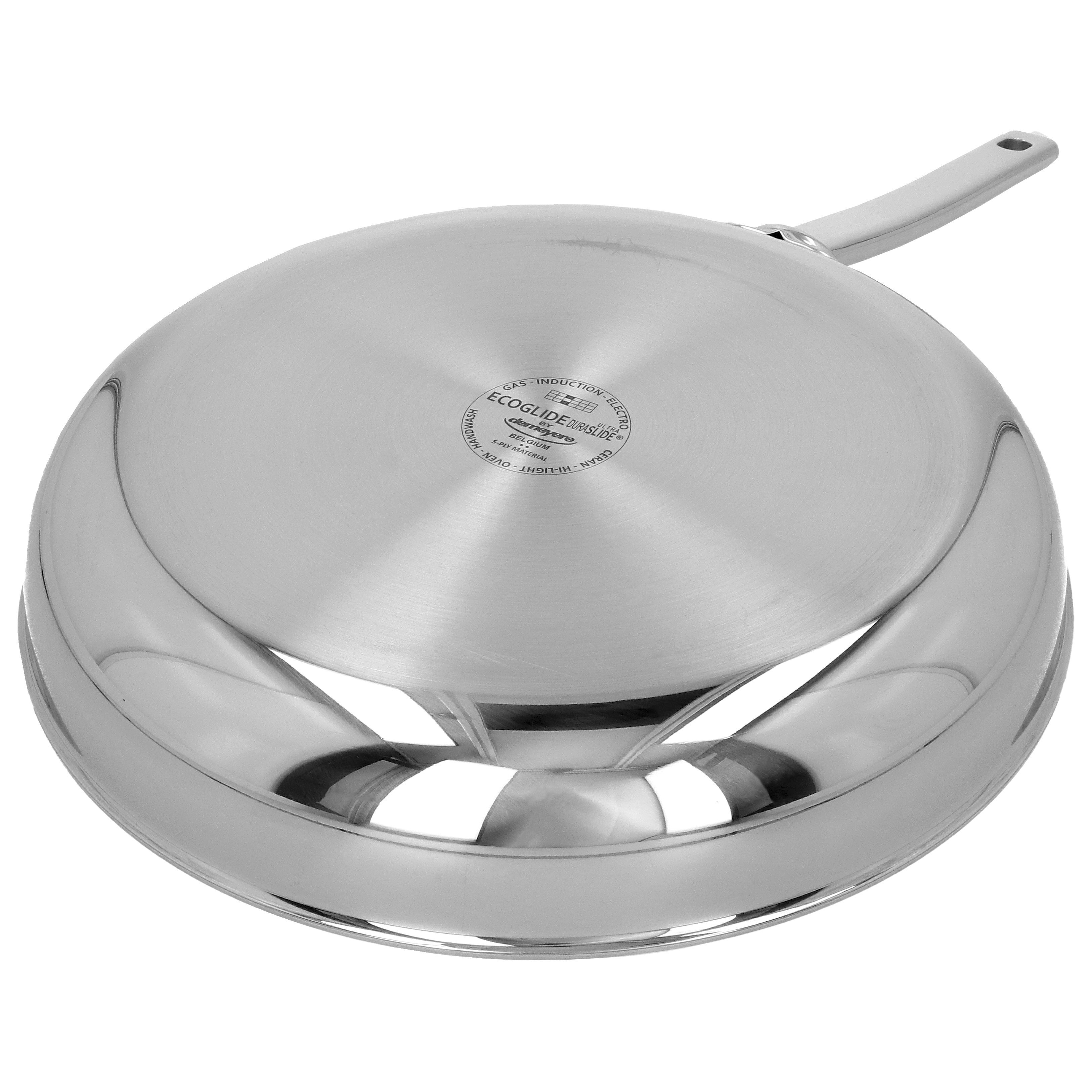 Bratpfanne 32 cm, 18/10 Edelstahl, Silber-Schwarz