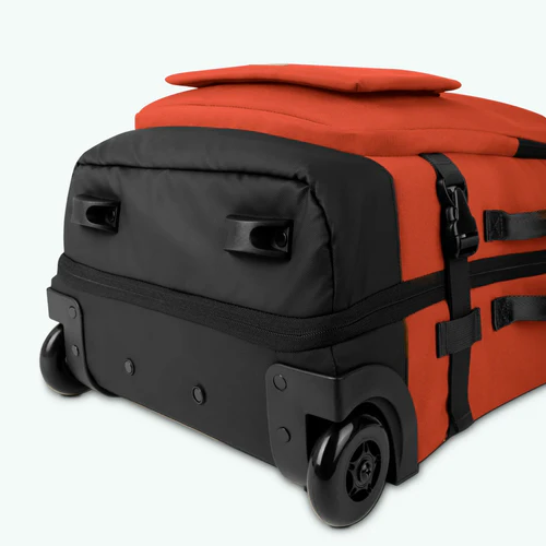 Kaikoura small orange 2-wheel soft suitcase