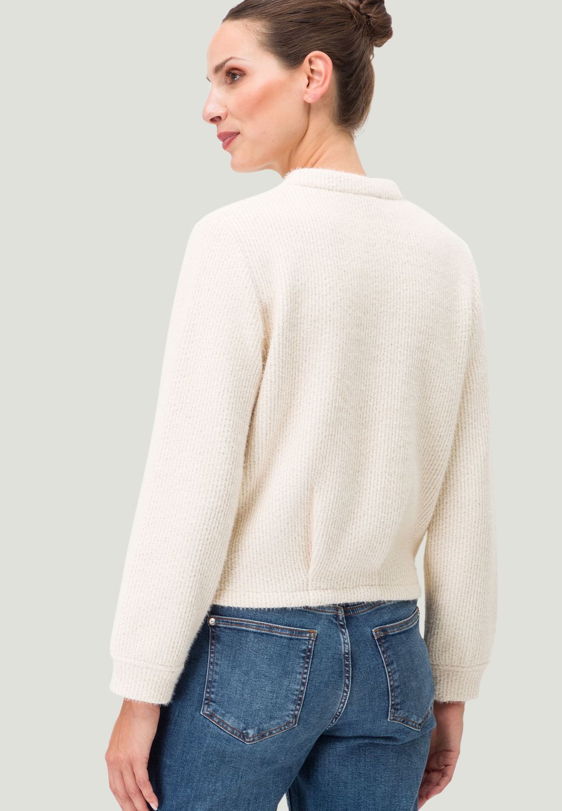 Sweatjacke mit Knopfleiste