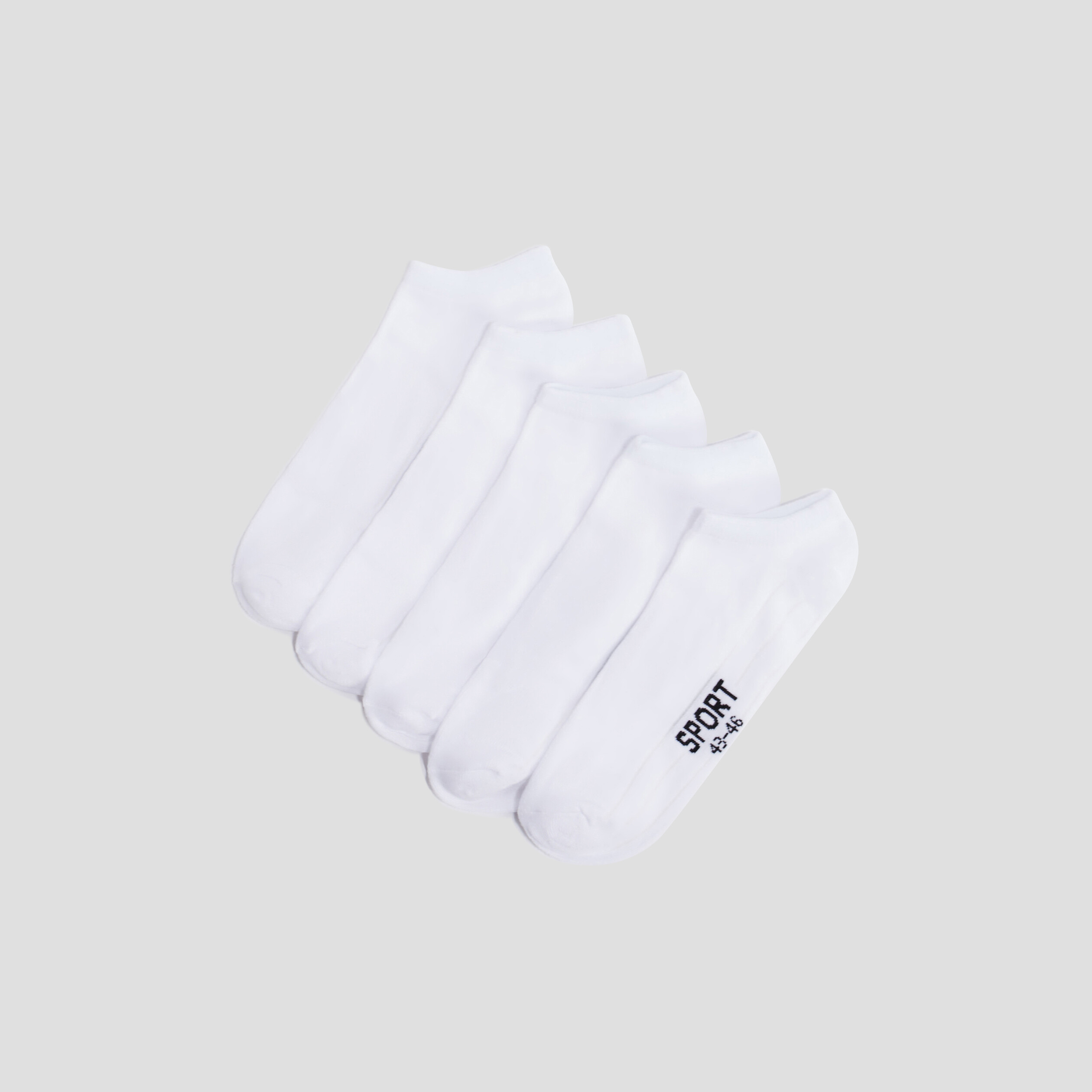 Lot 5 paires socquettes de sport blanc homme | La Halle