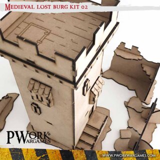 MDF Terrain Scenery: Medieval Lost Burg 02