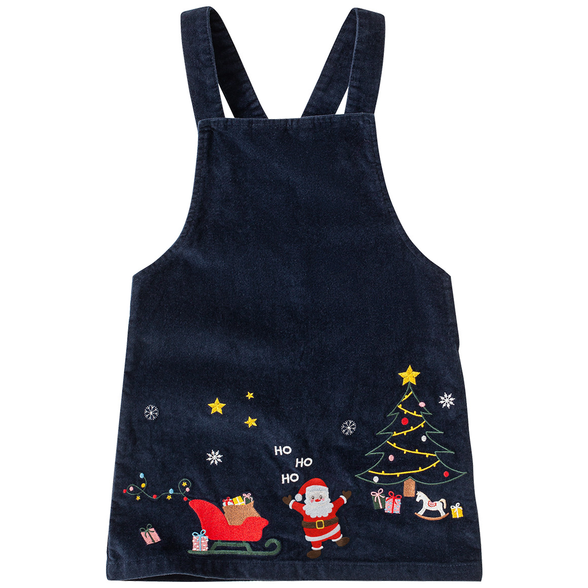 Baby Weihnachtskleid und Langarmshirt im Set dunkelblau / weiss