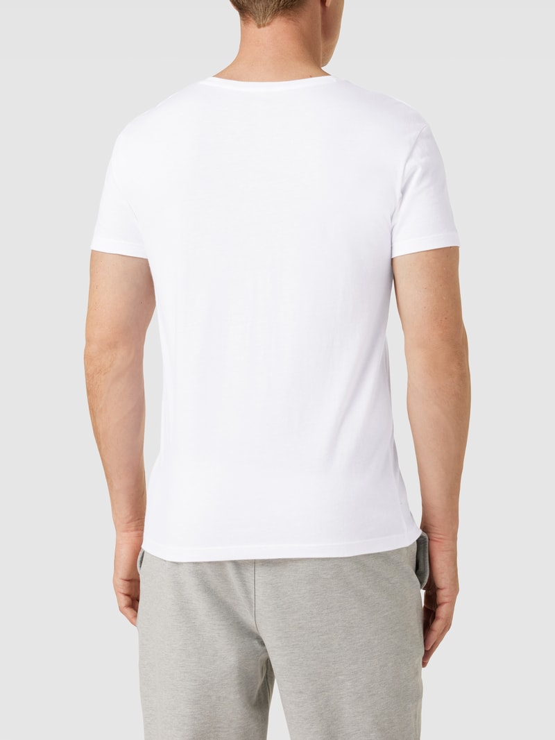 T-Shirt mit Logo-Print im 2er-Pack in weiß