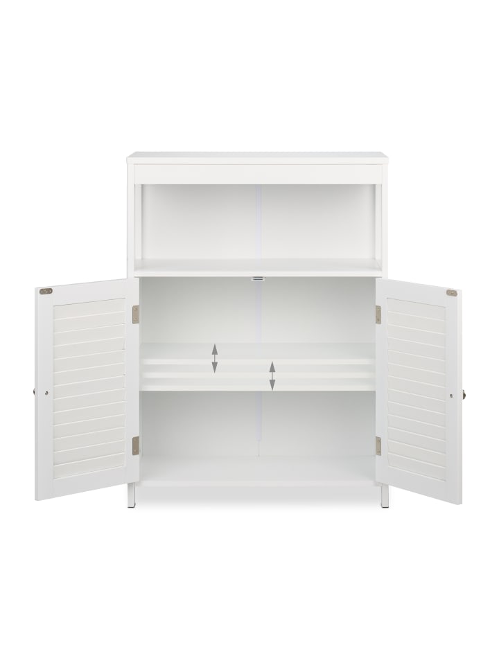 relaxdays Badschrank in Weiß - (B)60 x (H)80 x (T)29 cm günstig kaufen onesize