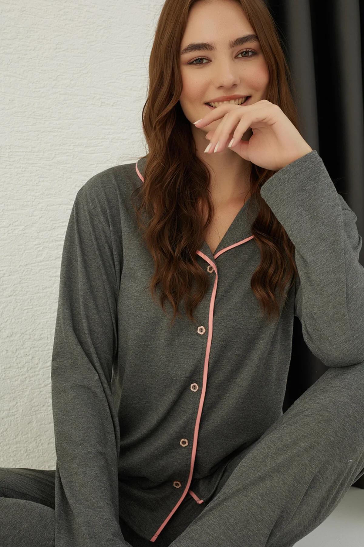STRAWBERRY  Geknöpftes Pyjama-Set