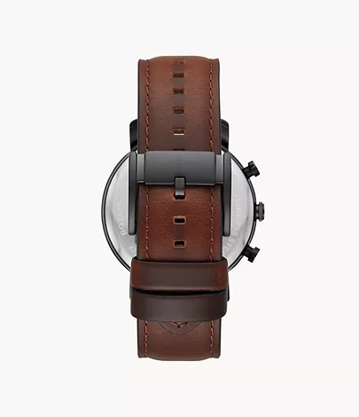Fossil Outlet Herrenuhr Luther Chronograph Leder Braun