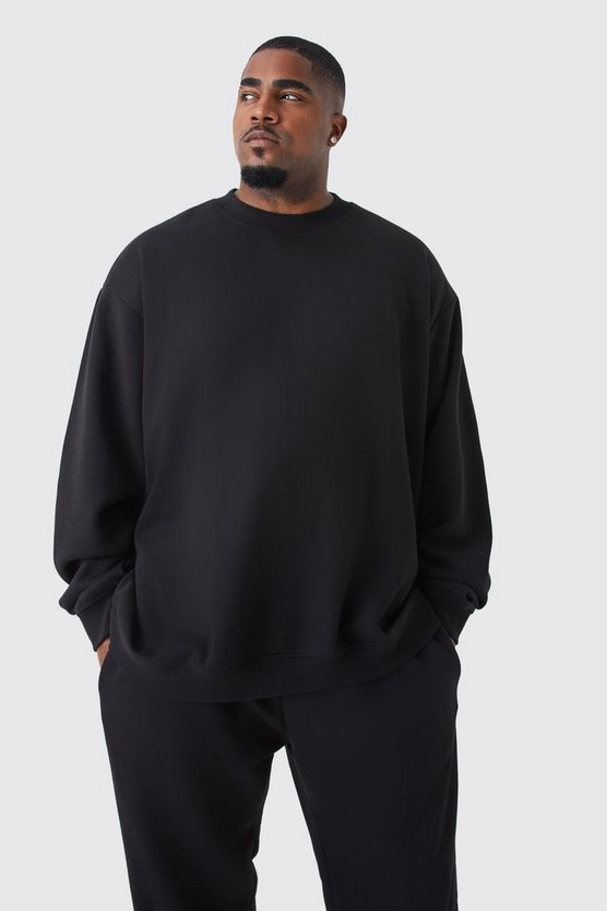 Plus Oversize Sweatshirt-Trainingsanzug