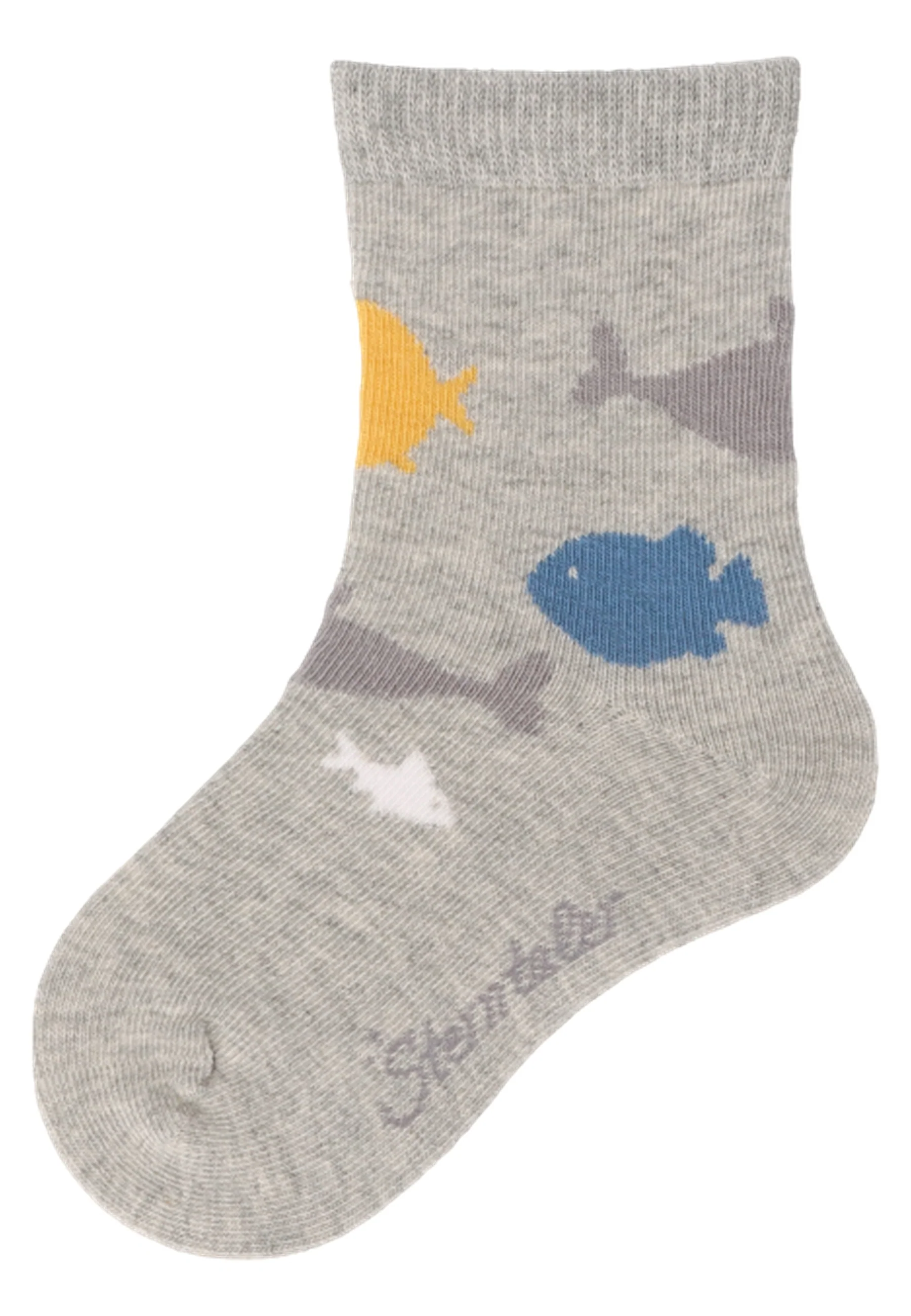 Socken im 3er Pack mit Motiv Fische in versch. Farben