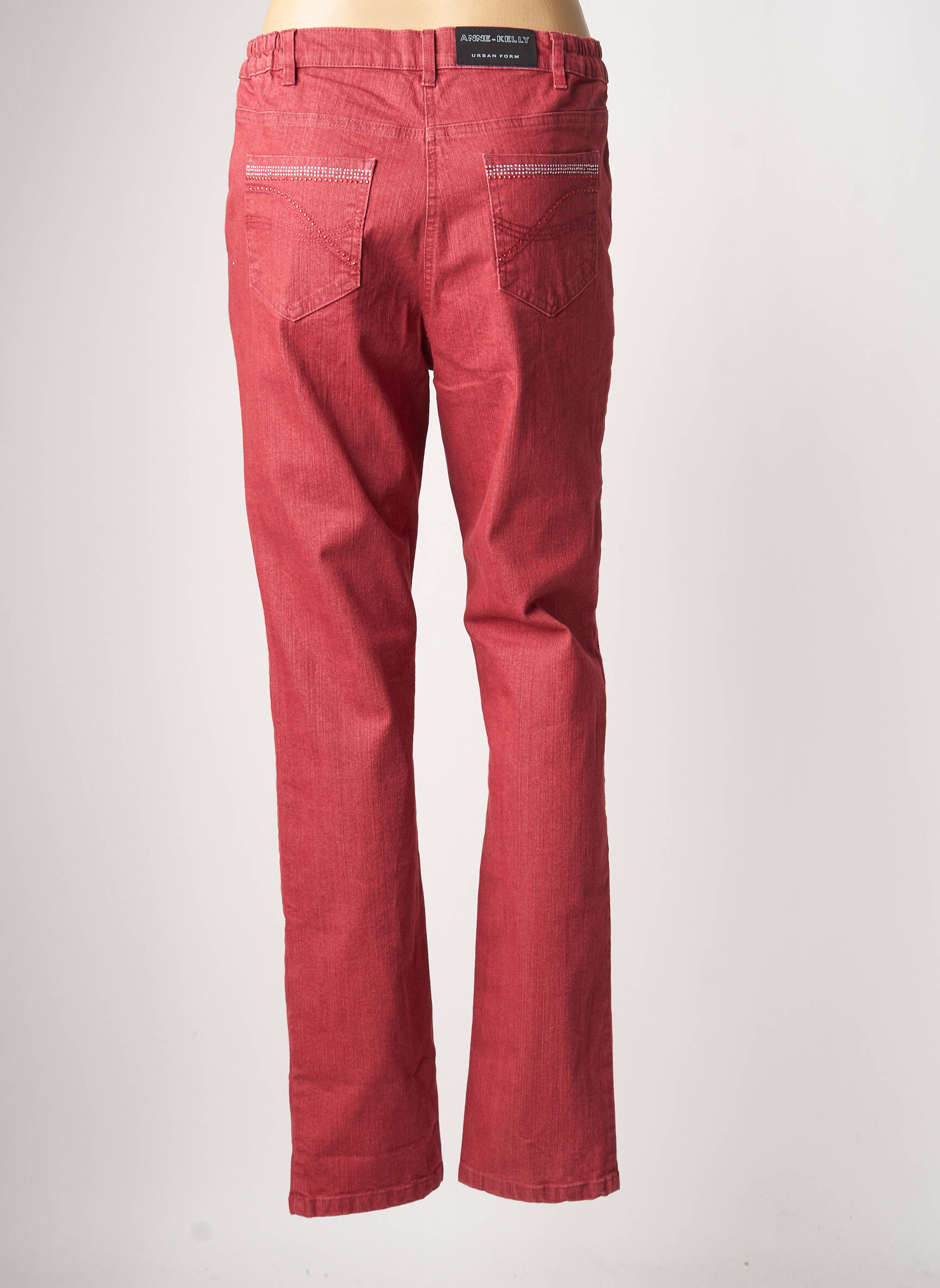 Anne Kelly Jeans Coupe Slim Femme couleur rouge