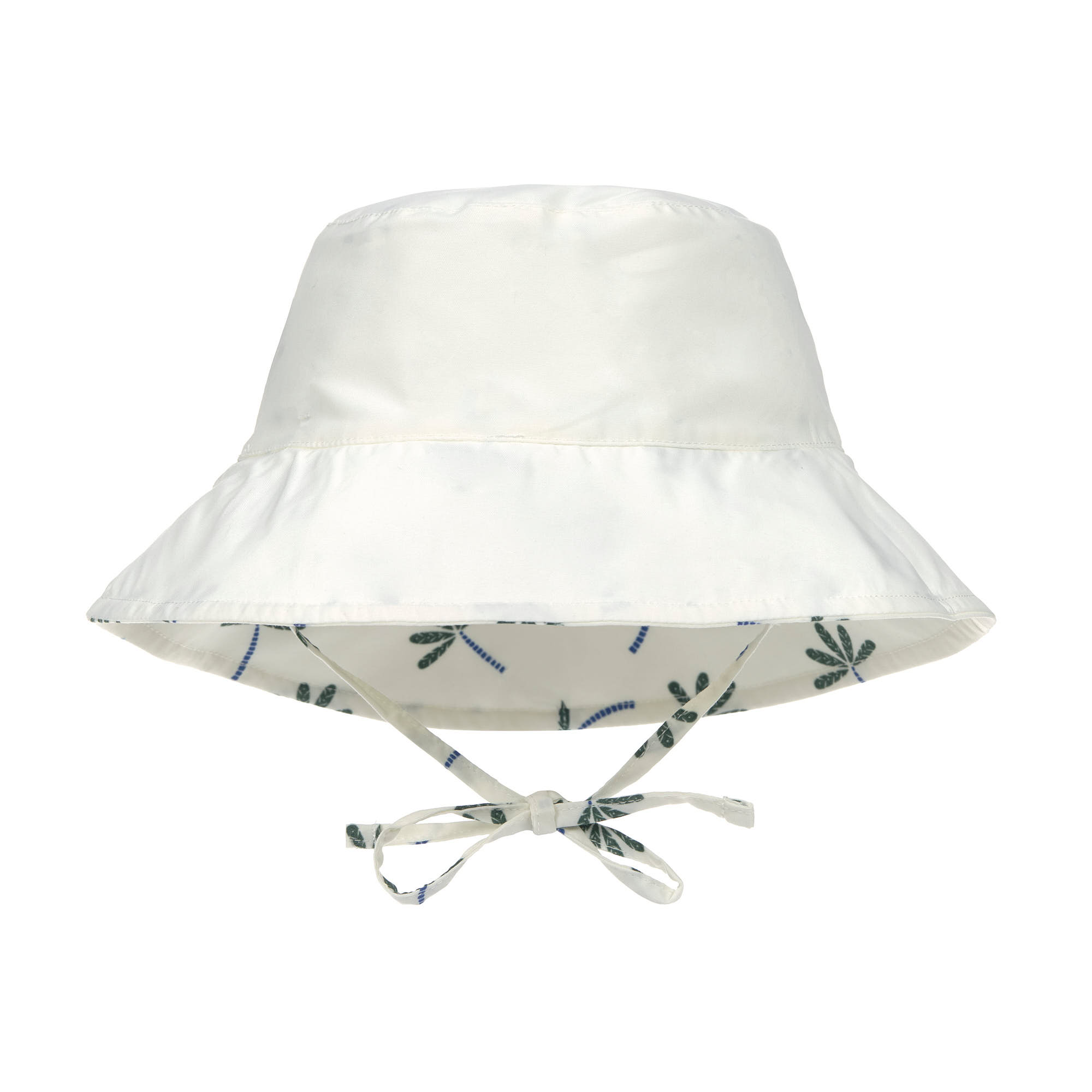 Sonnenhut Kinder (UV Schutz) - Palmen, Weiß