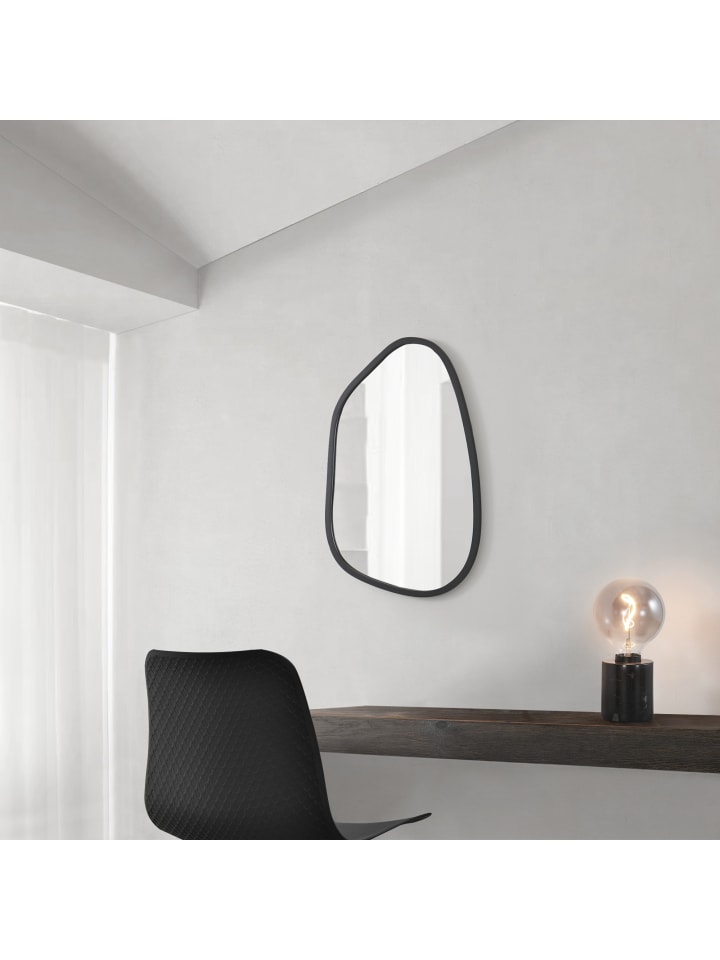 en.casa Wandspiegel Filiano in Schwarz (B)58cm (H)80cm (T)1.8cm günstig kaufen onesize
